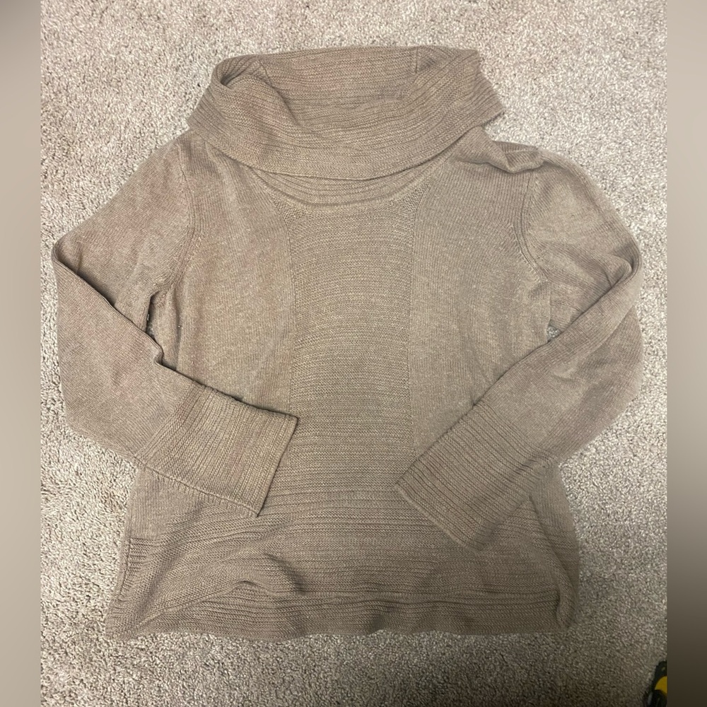 Calvin Klein Taupe Cowl Neck Sweater
